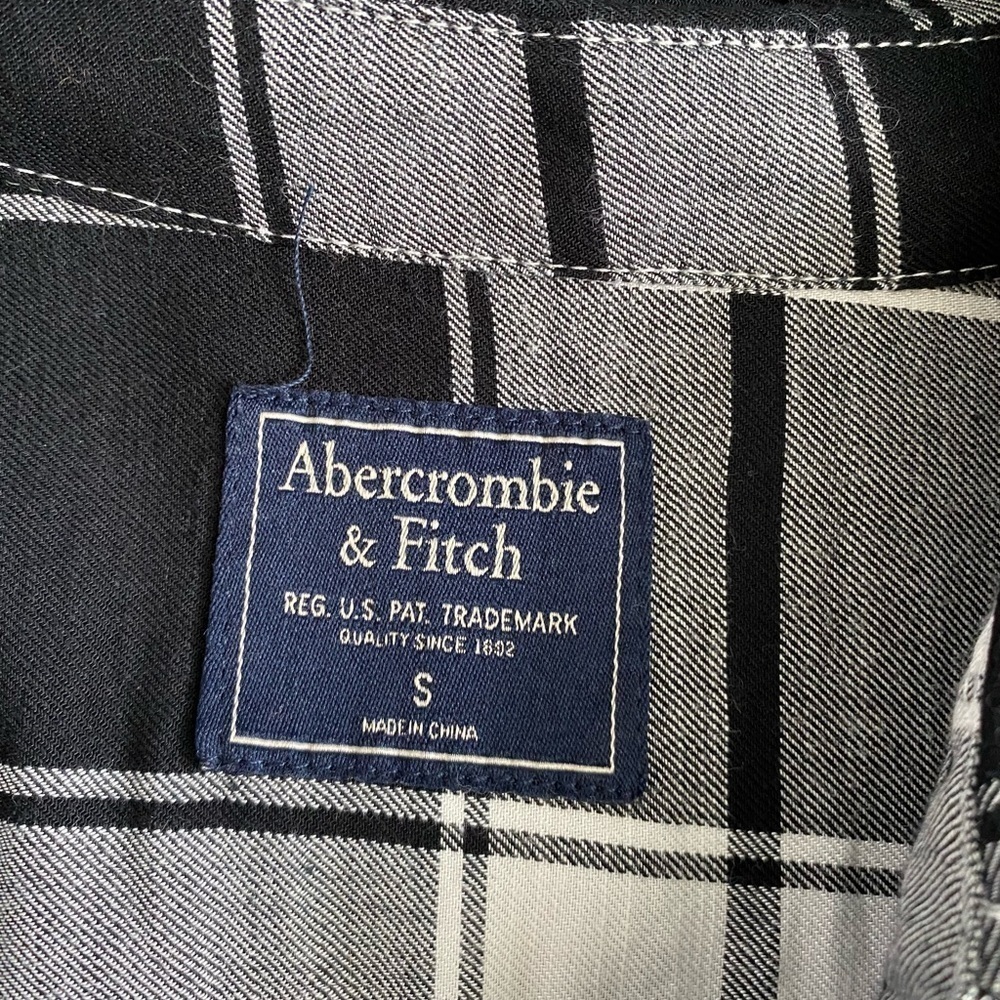 Abercrombie Plaid Knot Front Shirt Dress Small - Picture 5 of 8